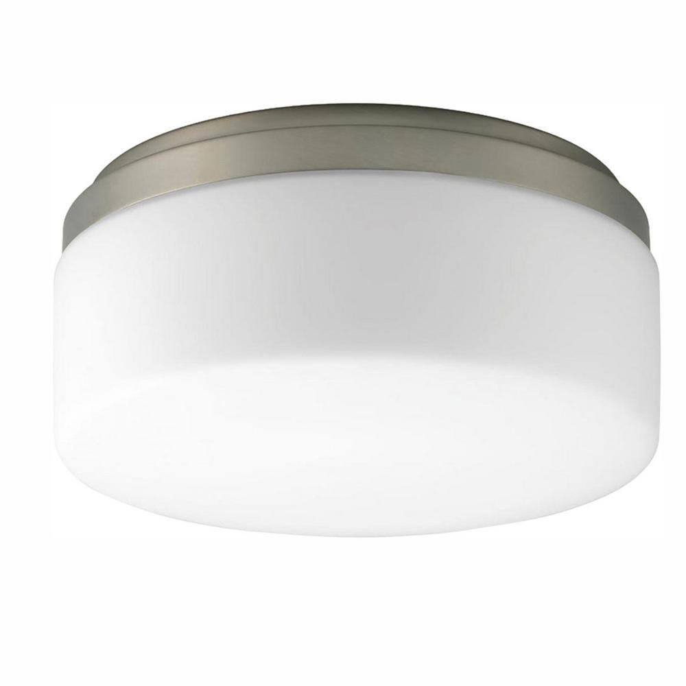 Maier 9" Brushed Nickel LED Flush Mount with Glass Shade