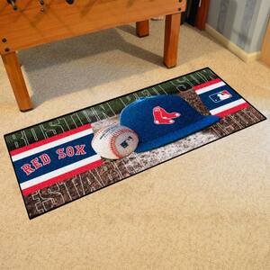 Boston Red Sox Navy 2.5 ft. x 6 ft. Baseball Runner Area Rug