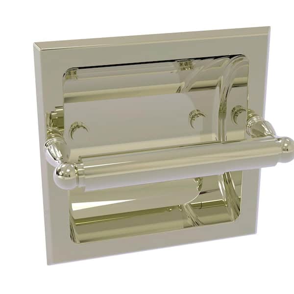Allied Brass Regal Recessed Toilet Paper Holder in Polished Nickel