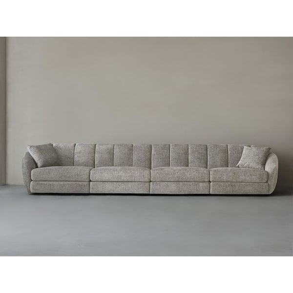 Lesly Modern 160 in. Wide Slope Arm Chenille Fabric