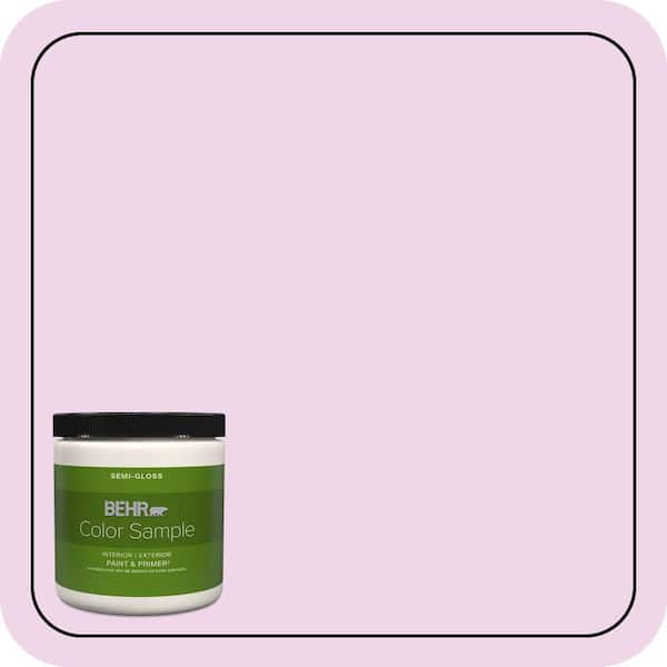 BEHR PREMIUM PLUS 8 oz. #P110-1 All Made Up Semi-Gloss Interior/Exterior Paint & Primer Color Sample
