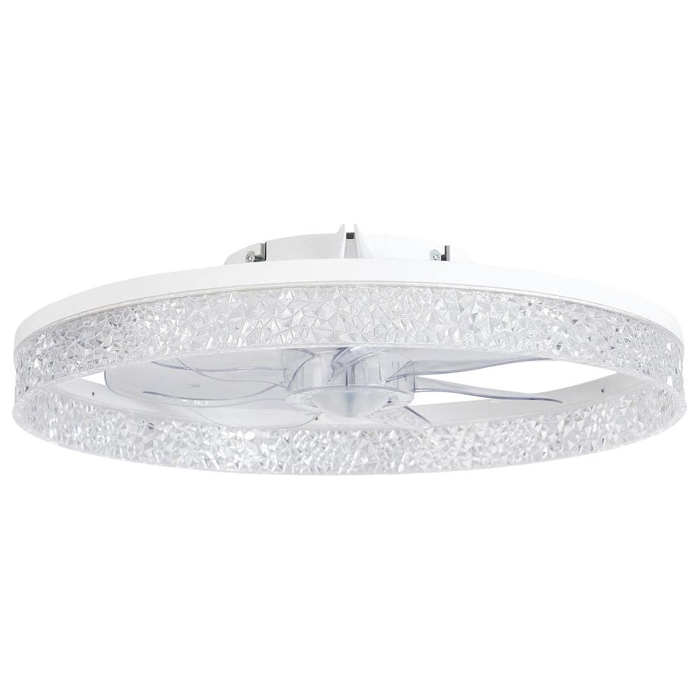 13 in. Indoor Modern White Low Profile Flush Mount Ceiling Fan with LED Light and Remote Control, Dimmable price history on PriceWatchPro