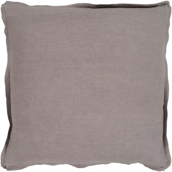 Livabliss Zevgari Brown Solid Polyester 20 in. x 20 in. Throw Pillow
