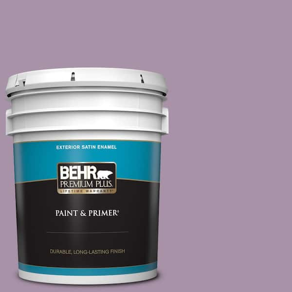 BEHR PREMIUM PLUS 5 gal. #670D-5 Garden Flower Satin Enamel Exterior Paint & Primer