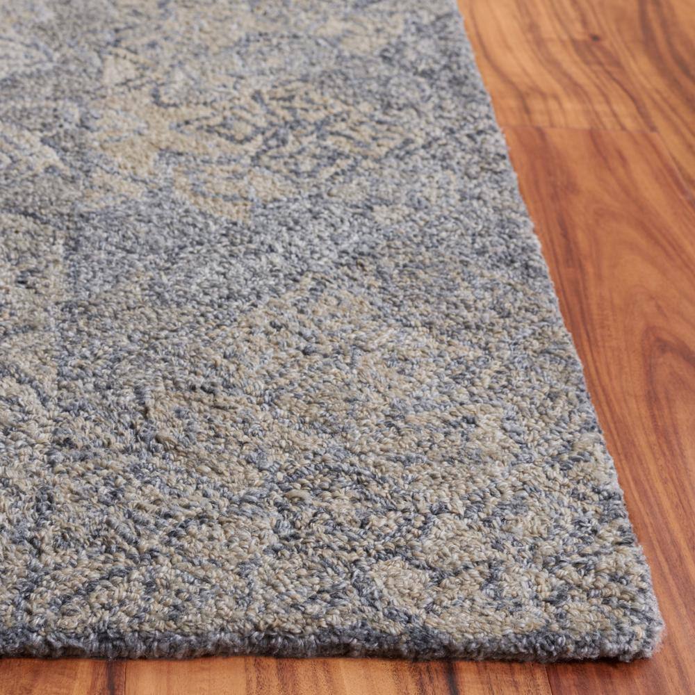 Hand-Tufted Beige and Gray Wool Abstract Rectangular Rug