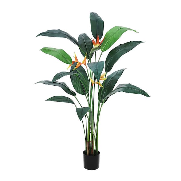 7 ft. (84 in.), Artificial Bird of Paradise Tree with 17