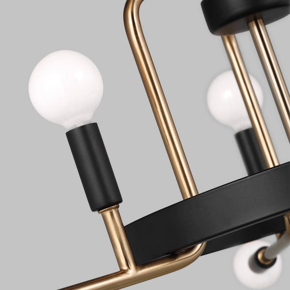 Royce Sputnik 9-Light Outdoor Chandelier in Satin Brass