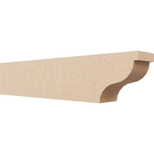 Ekena Millwork 4-in. x 6-in. x 28-in. Garner Woodgrain, Primed Tan Timberthane Polyurethane Rafter Tail Brace
