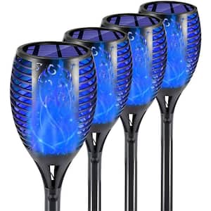 Solar Lights Outdoor, Premium 99 LEDs Solar Torch Light with Flickering Flame Outdoor Décor (4-Pack)