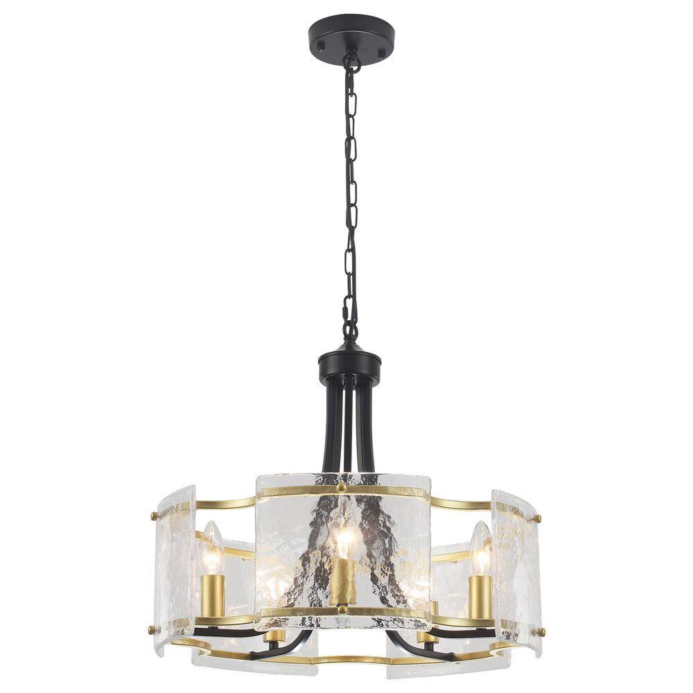 5-Light Black and Gold Modern Drum Chandelier, Height Adjustable Pendant Light for Kitchen Island price history on PriceWatchPro