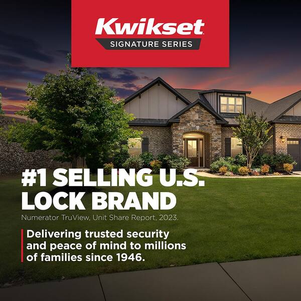 914 Signature 2nd Gen Contemporary Satin Nickel Deadbolt Featuring SmartKey and Home Connect Technology