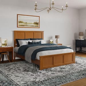 AFI Pasadena Light Toffee Natural Bronze Solid Wood Frame Queen Low ...