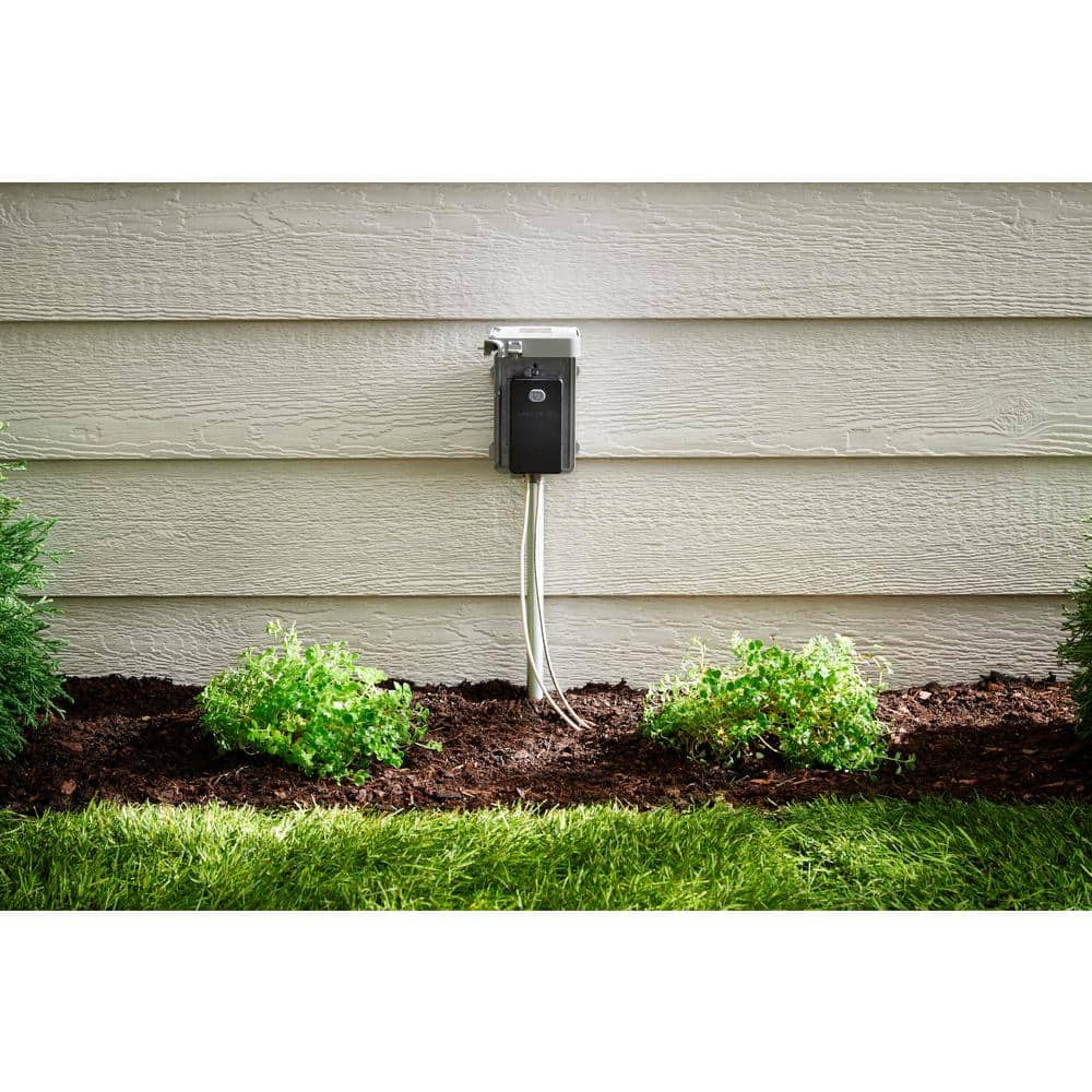 Black Plastic Low Voltage 30-Watt Landscape Transformer