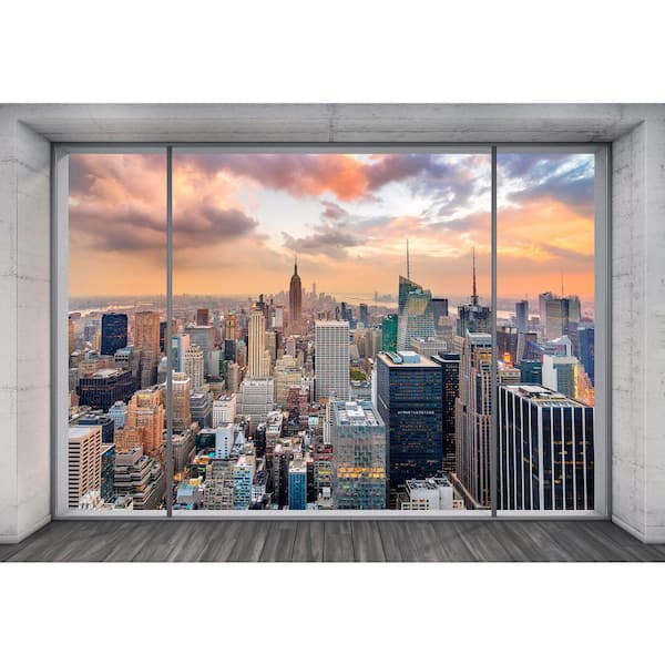 144.8 in. x 97.6 in. Multi-Colored NYC Outlook Wall Mural