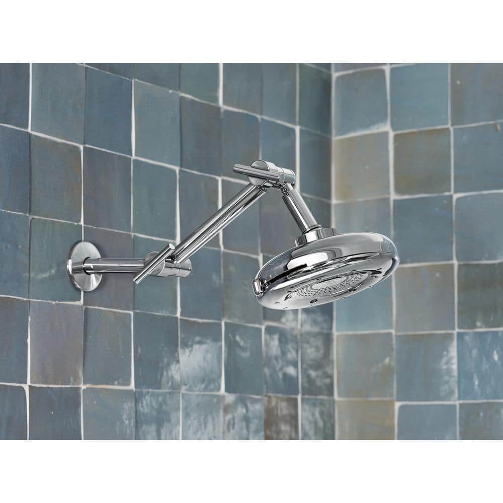 Brushed Nickel Adjustable Wall-Mounted Shower Arm