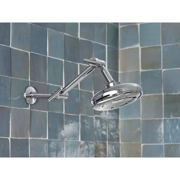 16 in. Pivoting Adjustable Shower Arm in Brushed Nickel
