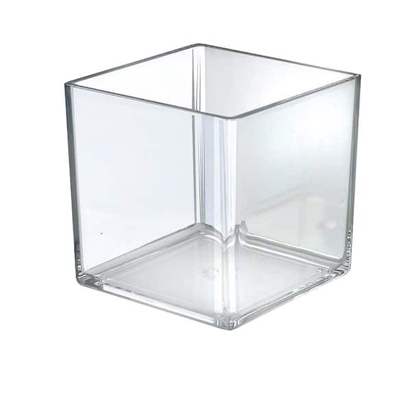 Azar Displays 6 in. W x 6 in. D x 6 H. Crystal Styrene Square Display Cube (4-Pack)