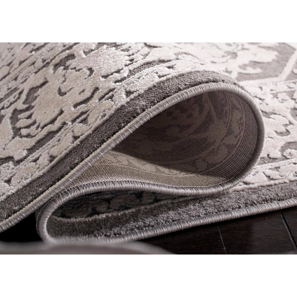 Reflection Cream/Ivory 9 ft. x 12 ft. Border Floral Area Rug - thumbnail 7