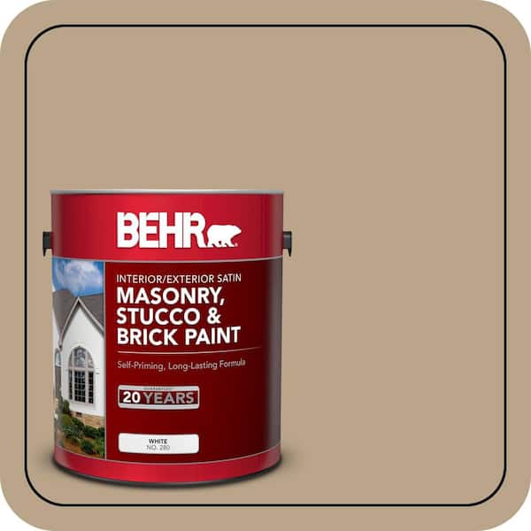 5 gal. #710D-4 Harvest Brown Satin Interior/Exterior Masonry, Stucco and Brick Paint