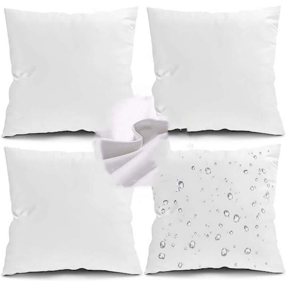 16 in. x 16 in. Outdoor Pillow Inserts, Waterproof Decorative Throw Pillows  Insert, Square Pillow Forms (Set of 2)