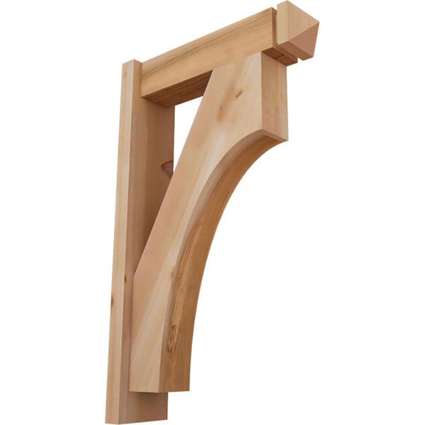 Ekena Millwork 6 in. x 32 in. x 20 in. Western Red Cedar Westlake Arts and Crafts Smooth Outlooker