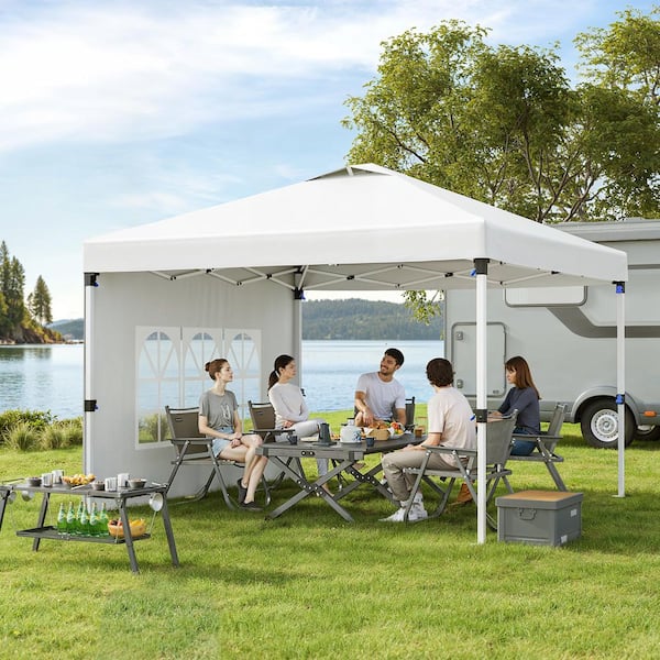 Lofka 10 ft. x 10 ft. Pop-Up Canopy Tent with 4-Removable