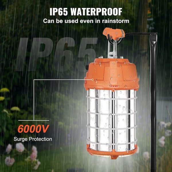 LED Temporary Work Light 150W 20000lm Portable Hanging Jobsite Light 5000K  Handheld for Indoor and Outdoor Construction