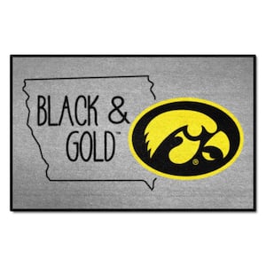 Iowa Hawkeyes Southern Style Gray 1.5 ft. x 2.5 ft. Starter Area Rug