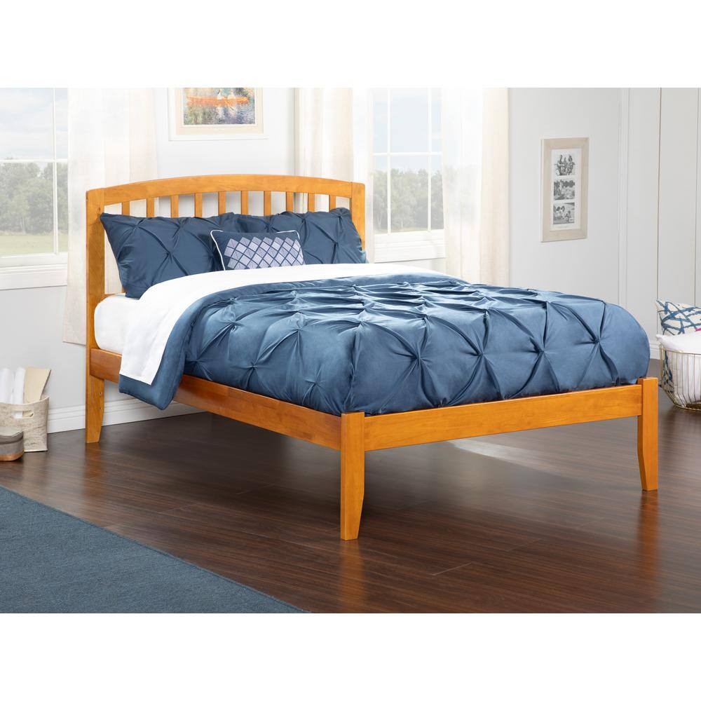 AFI AFI Richmond Caramel Brown Queen Size Solid Wood Platform Bed Frame ...