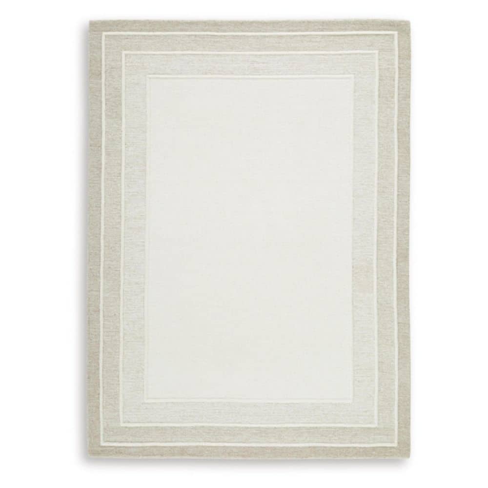 Teelgan Beige 5 ft. x 7 ft. Border Area Rug price history on PriceWatchPro