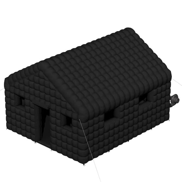 HOMMOW 16 ft. x 20 ft. Large Inflatable Party Tent All-Weather Use, Ideal for Various Festival and Backyard Gatherings, Black
