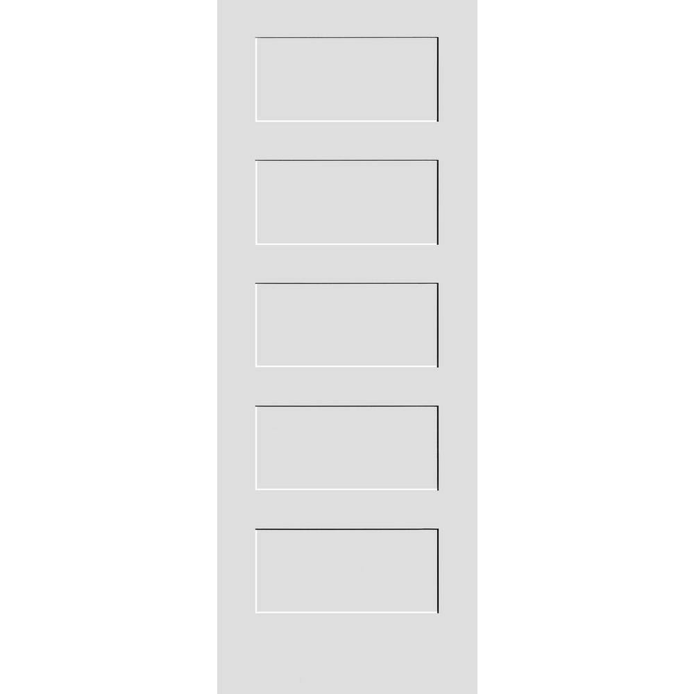 Primed White Solid Core Shaker Interior Door, 24" x 80"