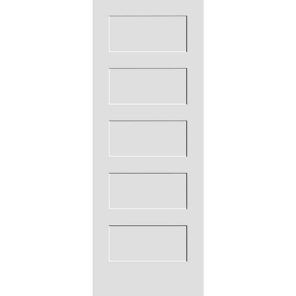 Primed White Solid Core Shaker Interior Door, 34" x 80"