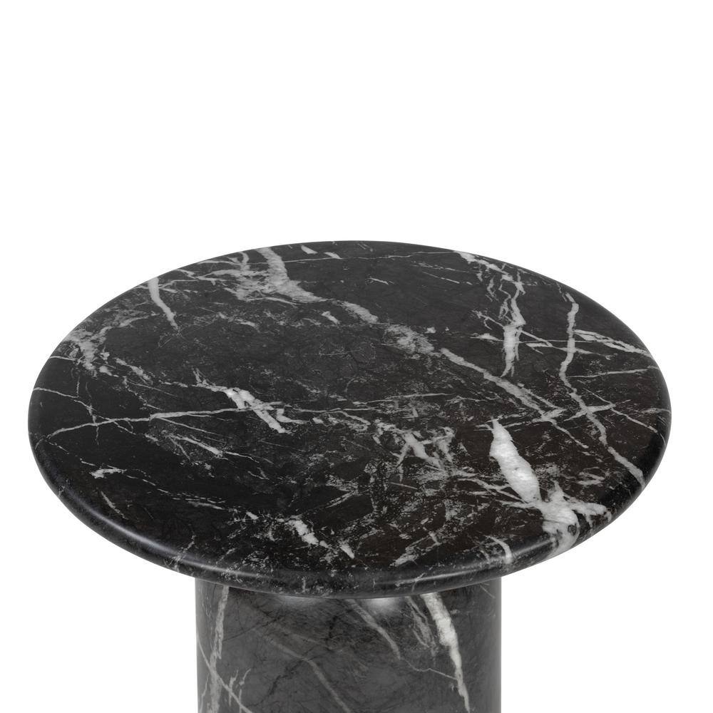Wels 17.5 in. Black Marble End Table - thumbnail 3