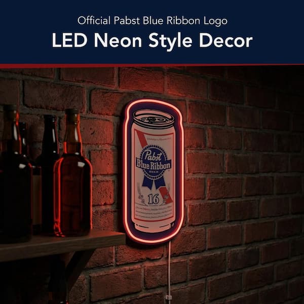 American Art Decor 20 in. x 11.25 in. Blue Pabst Blue Ribbon Can