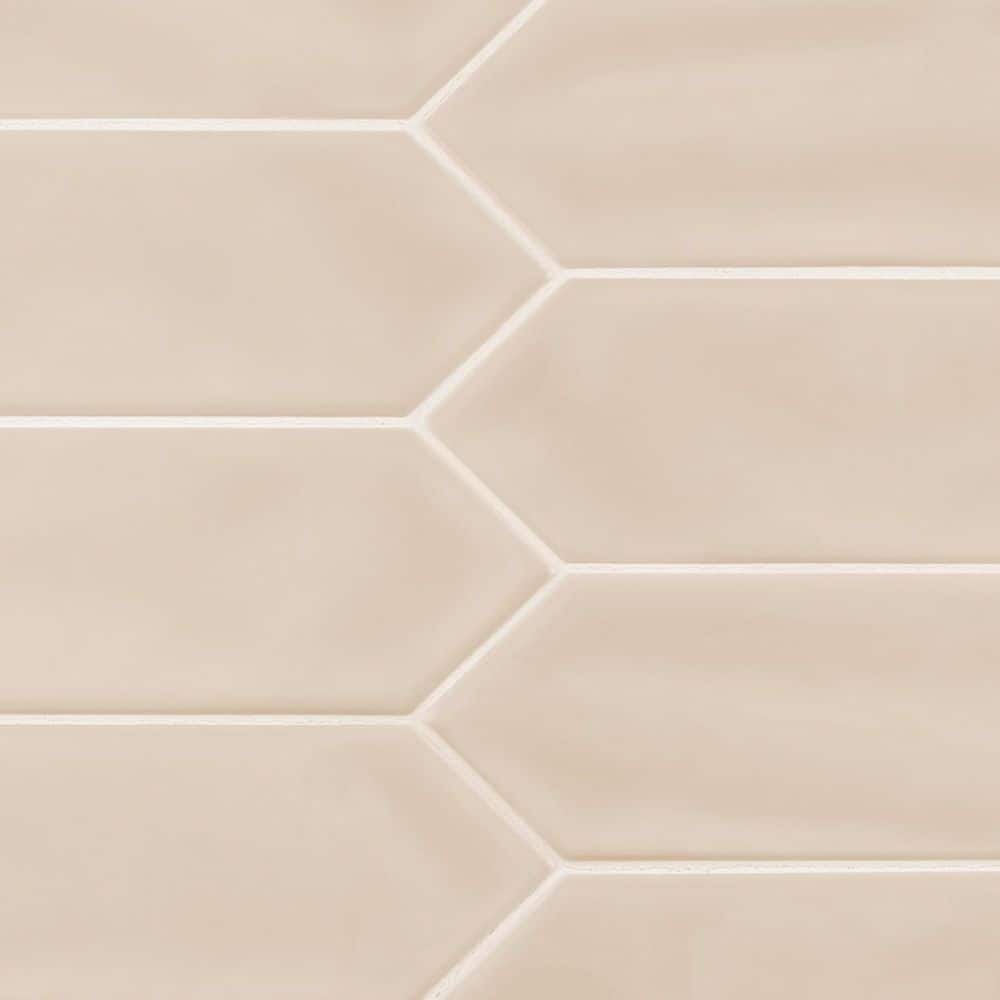 Gloss Beige 3 in. x 12 in. Ceramic Picket Wall Tile (9.33 sq. ft./Case) price history on PriceWatchPro