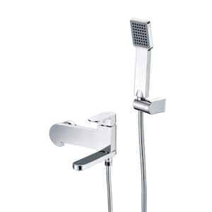 Echo Series 1-Handle 1-Spray Tub and Shower Faucet in Polished Chrome (Valve Included)