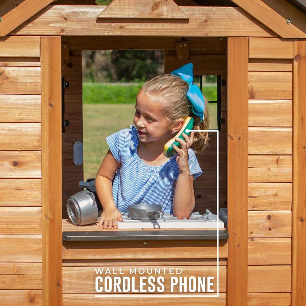 Sweetwater Cedar Wooden Playhouse with Snack Window