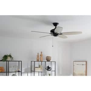 Renew ENERGY STAR 52 in. Indoor Satin Black Dual Mount Ceiling Fan with Pull Chain