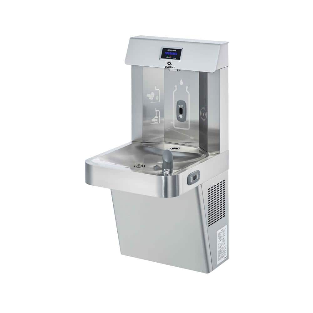 Avalon Stainless Steel Wall Mounted Water Fountain with Bottle Filler