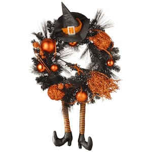 24 in. Halloween Witch Wreath