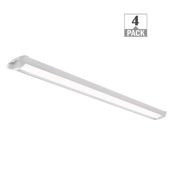 4-Pack 44 in. 3400 Lumens Easy Install LED Wraparound Light Fixture 34W 120V Bright White 4000K Garage Lighting (4-Pack)