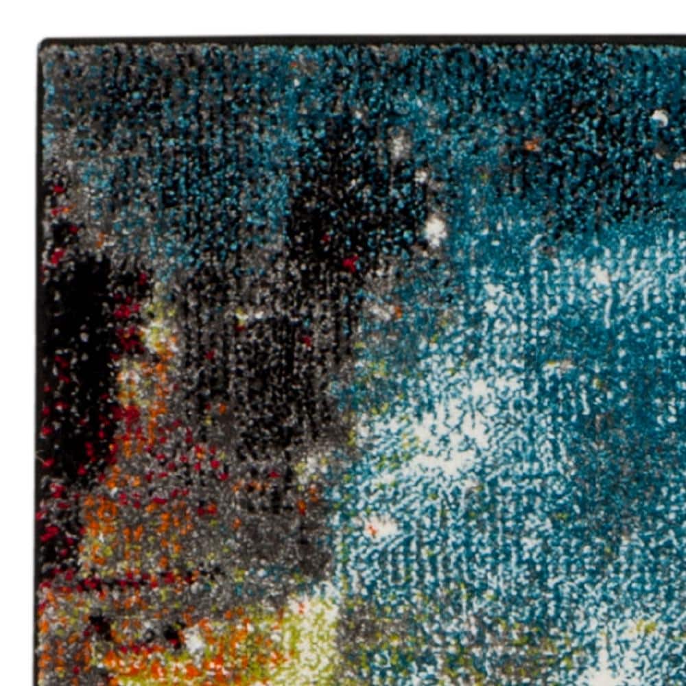 Celestial Charm Hand-Knotted Orange Multi 2'3" x 8' Runner Rug