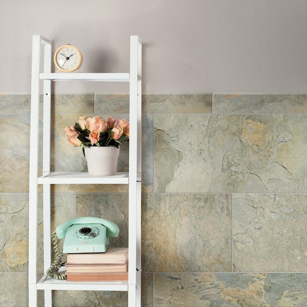 Ardesia Bullnose Gris 3-1/8 in. x 17-1/2 in. Satin Porcelain Floor and Wall Tile Trim