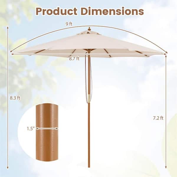 eight rods patio umbrella replacement canopy TheLAShop 13ft 8-Rib Patio Market Umbrella Replacement Canopy