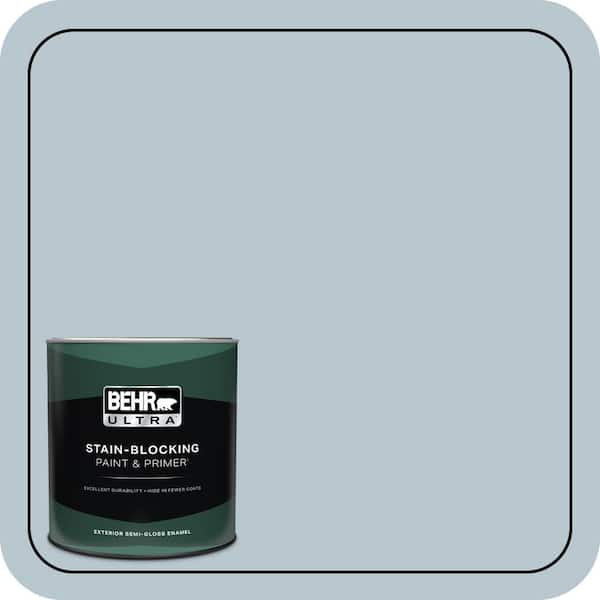 BEHR ULTRA 1 qt. #560E-3 Silver Strand Semi-Gloss Enamel Exterior Paint & Primer