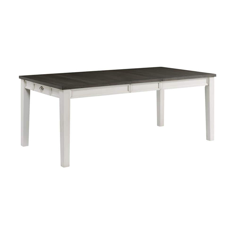 Cottage Charm Two-Tone Extendable Dining Table with Storage
