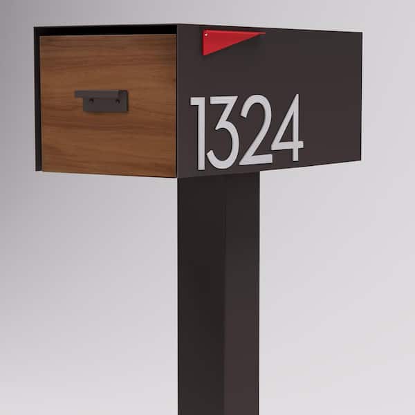 Unbranded Large Malone Malone Post Mounted Mailbox with Sublimated Wood Door