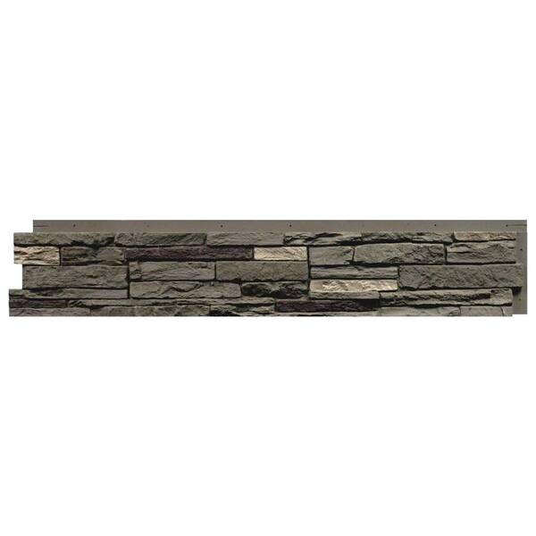 NextStone Slatestone Pewter 8.25 in. x 43 in. Faux Stone Siding Panel (8-Pack)