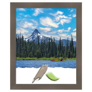Edwin Clay Grey Wood Picture Frame Opening Size 16x20 in.